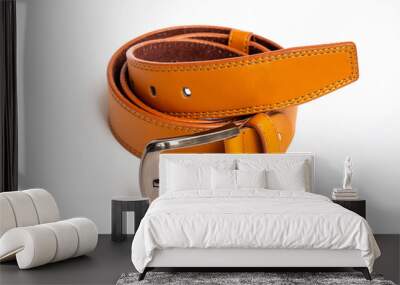 Men's brown leather belt Wall mural