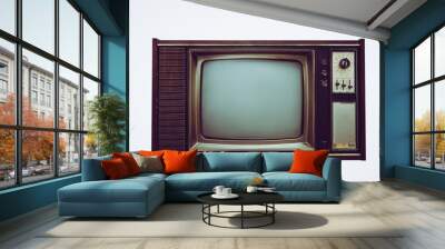 Vintage old television Wall mural