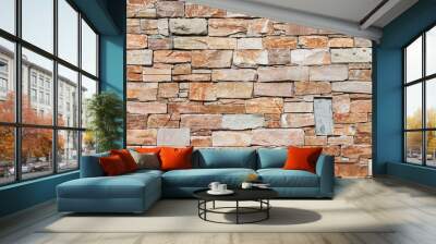 Closeup of decorative stoned wall texture Wall mural