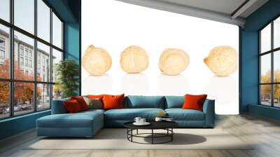 Group of four whole fresh tan chickpea isolated on white background Wall mural