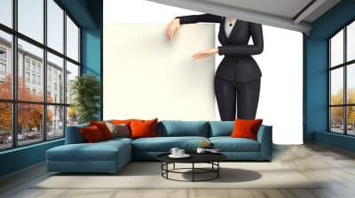 young business woman with sign Wall mural