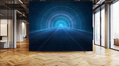 3D abstract futuristic background - Space travel - Teleport Wall mural