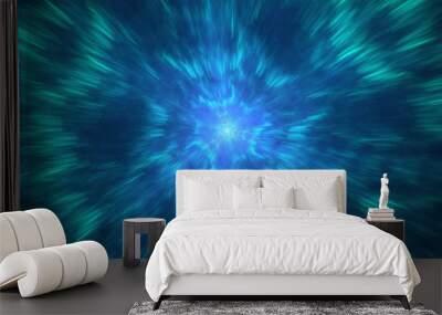 Abstract circular science fiction futuristic background Wall mural