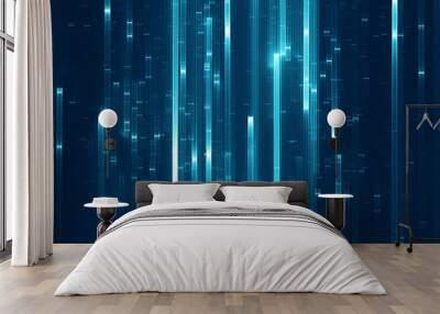 Abstract digital science fiction background Wall mural