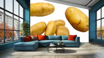 potatoes isolated on white background, png Wall mural