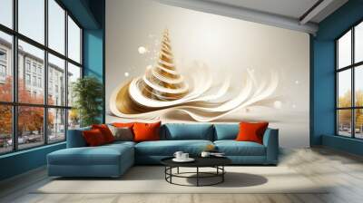 A modern and stylized Christmas tree with a minimalist design Wall mural