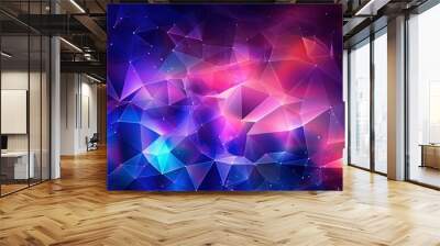 Creative digital sparkly polygonal mesh background Wall mural