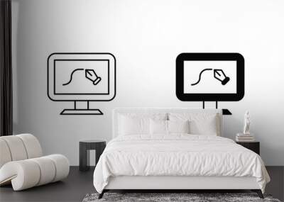 design set icon with white background vector stock illustration Wall mural