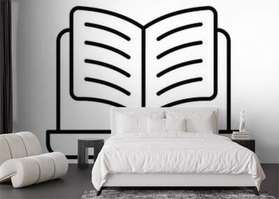 e-reader line icon with white background vector stock illustration Wall mural