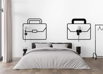 suitcase icon with white background vector stock illustration Wall mural