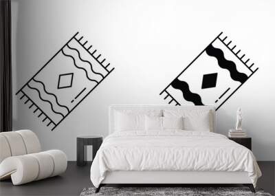 towel icon with white background vector stock illustration Wall mural