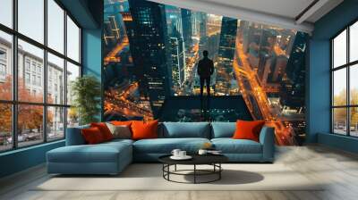 city at night Wall mural