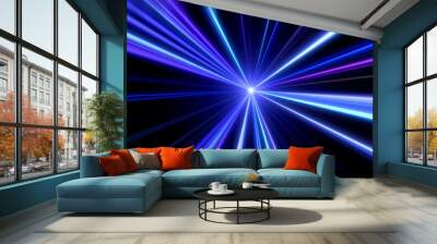 Blue Strobe Lights Effect Background Wall mural