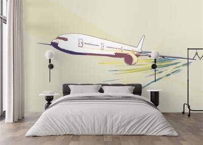 airplane Wall mural