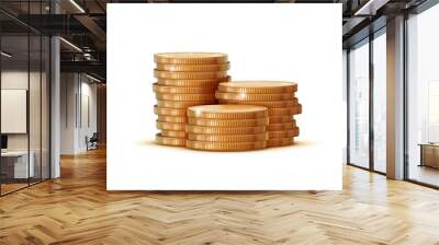 stacks of golden coins Wall mural