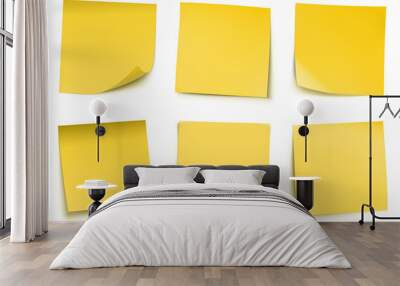 Yellow post it notes Wall mural