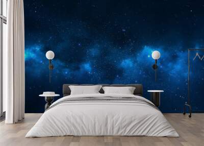 night sky - universe filled with stars, nebula and galaxy Wall mural