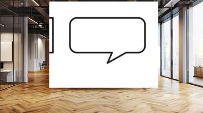 Chat icon. Speech Bubble icon. Vector flat design on white background. comment icon speech bubble symbol Chat message icons - talk message Bubble chat icon. Vector illustration Wall mural