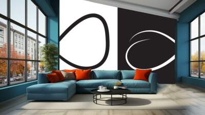 Hand drawn infinity symbol. Black infinity icon. Eternity, infinite, limitless and forever signs. isolated on white and black background. Vector illustration Wall mural