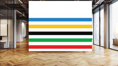 Olympics games straight lines isolated on white artboard Wall mural