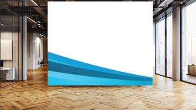 abstract blue wave background Wall mural