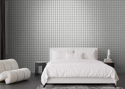 Gray dot pattern geometric abstract background. Clean Gray wallpaper backdrop isolated with white highlights, png Wall mural