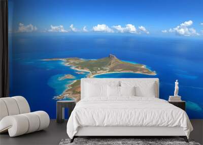 Views around the Caribbean island of Curacao isolated with white highlights, png Wall mural