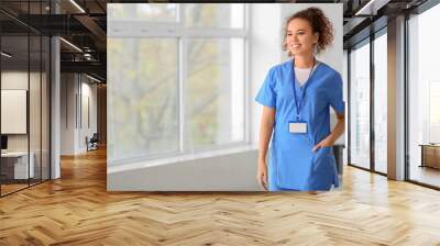 African-American female doctor in clinic Wall mural