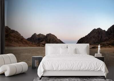 Beautiful view of mountains in desert Wall mural