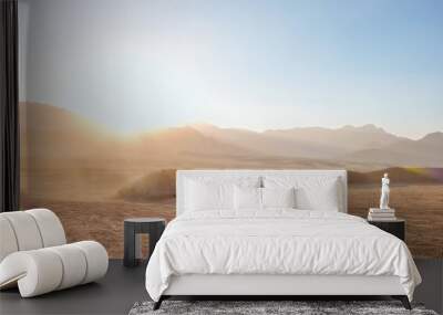 Beautiful view of mountains in desert Wall mural