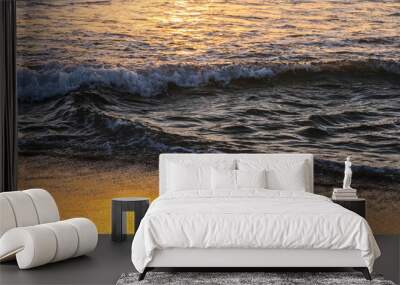 Beautiful view of sea at sunset Wall mural