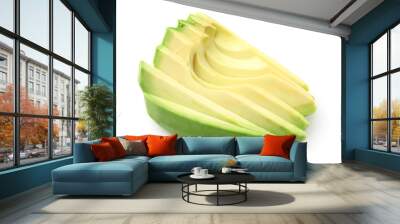 Fresh cut avocado on white background Wall mural