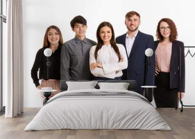 Group of business people on white background Wall mural