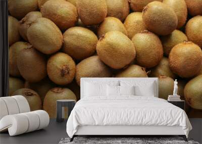 Many ripe kiwi as background Wall mural