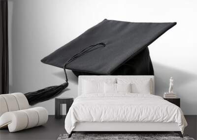 Mortar board on white background Wall mural