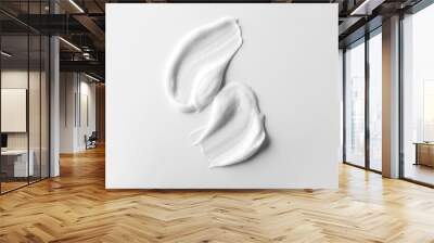 Natural cream on white background Wall mural