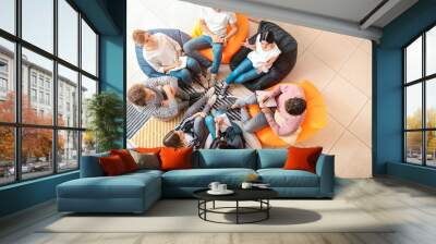 People at group therapy session Wall mural