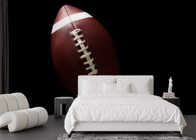 Rugby ball on dark background Wall mural