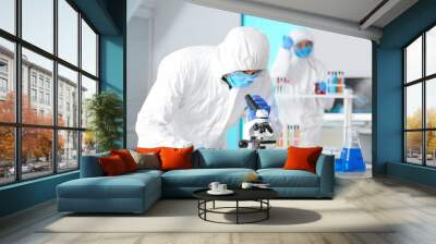 Scientist working in modern laboratory Wall mural