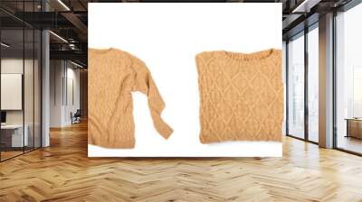 set of modern sweaters isolated on white Wall mural