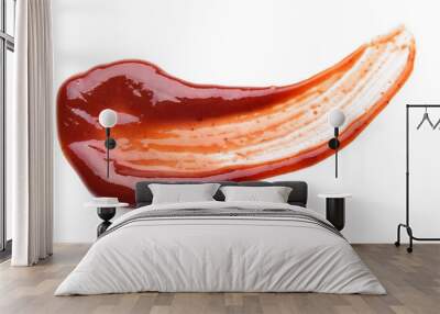 Smear of tasty barbecue sauce on white background Wall mural