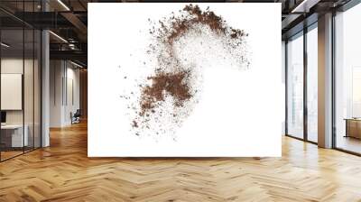 Soil on white background Wall mural