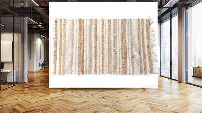 Striped carpet on white background Wall mural