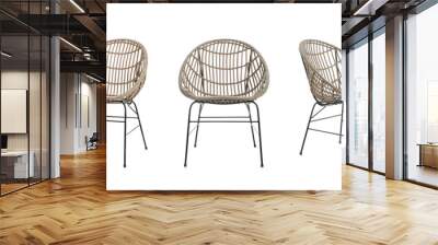 Stylish chair on white background Wall mural