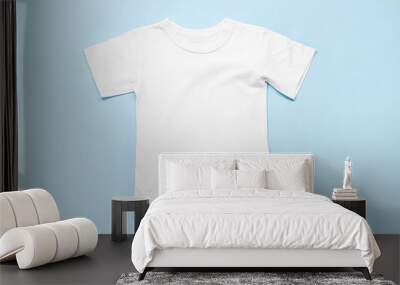 Stylish t-shirt on color background Wall mural