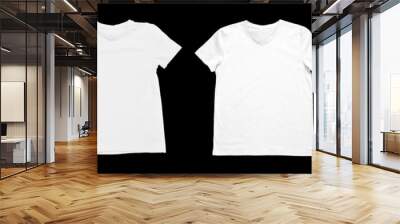 Stylish t-shirts on dark background Wall mural