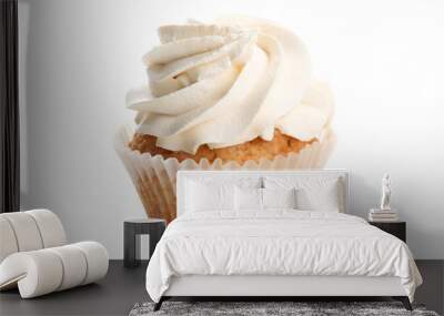 Sweet cupcake on white background Wall mural