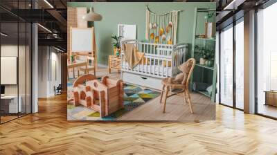 Take-apart playhouse in interior of children's room Wall mural