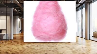 Tasty cotton candy on white background Wall mural