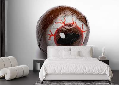 Tasty scary candy for Halloween on white background Wall mural